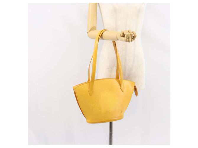 LOUIS VUITTON Borsa Lunga con Manici Saint Jacques Epi Gialla M52339 LV Auth 152206 Giallo - vista 21