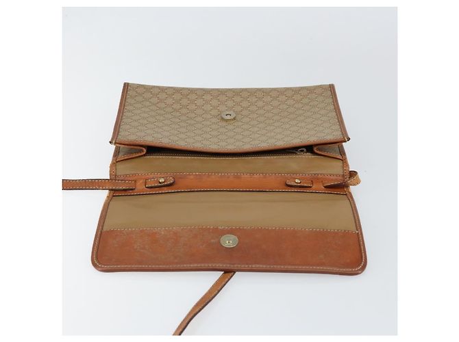 Céline Borsa a Spalla in Tela Macadam CELINE PVC Beige Auth 151980 - vista 10