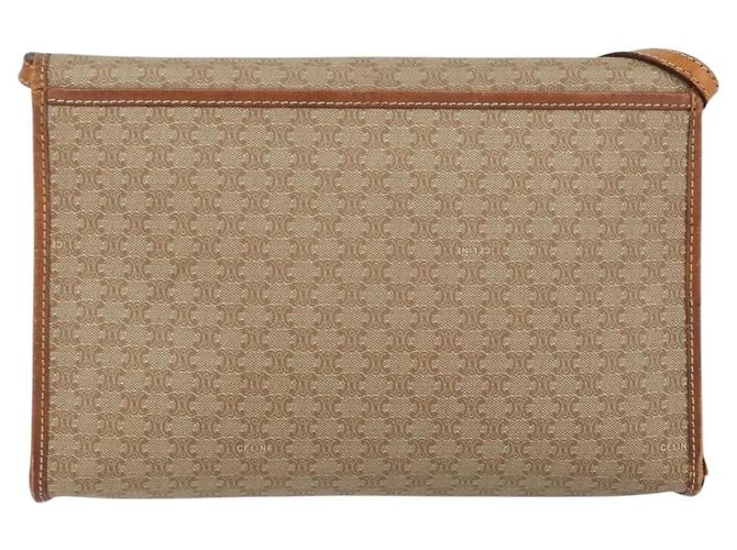 Céline Borsa a Spalla in Tela Macadam CELINE PVC Beige Auth 151980 - vista 2