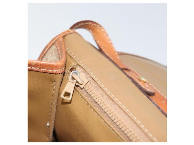 Céline Borsa a Spalla in Tela Macadam CELINE PVC Beige Auth 151980 - vista 21