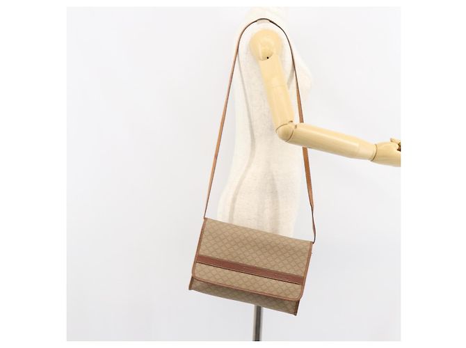 Céline Borsa a Spalla in Tela Macadam CELINE PVC Beige Auth 151980 - vista 23