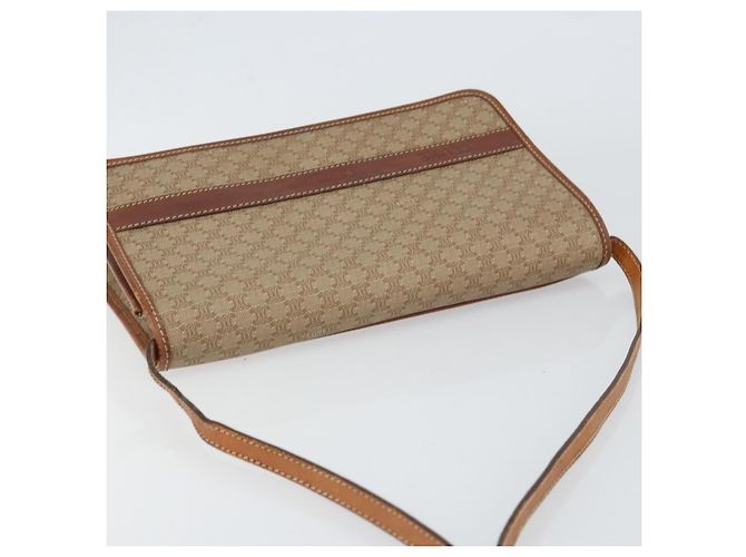 Céline Borsa a Spalla in Tela Macadam CELINE PVC Beige Auth 151980 - vista 6