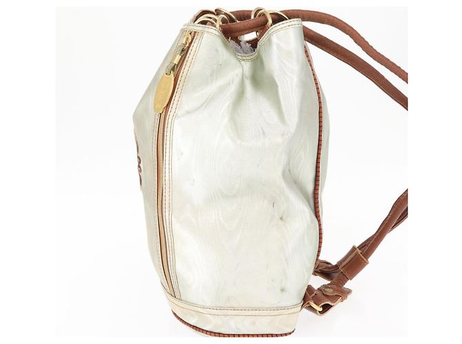 Mochila LOEWE de lona recubierta oro plata auténtica 149520 - vista 3