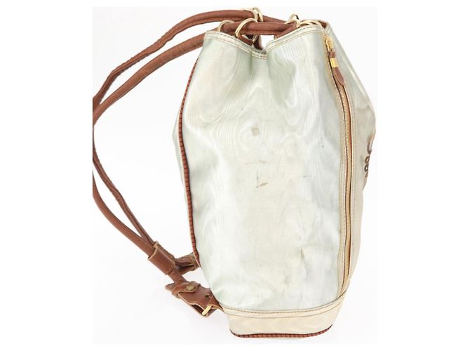 Mochila LOEWE de lona recubierta oro plata auténtica 149520 - vista 4