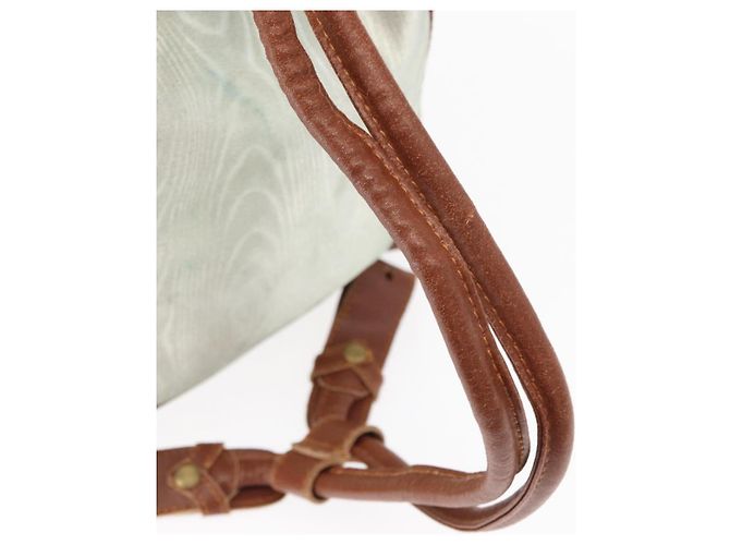 Mochila LOEWE de lona recubierta oro plata auténtica 149520 - vista 7