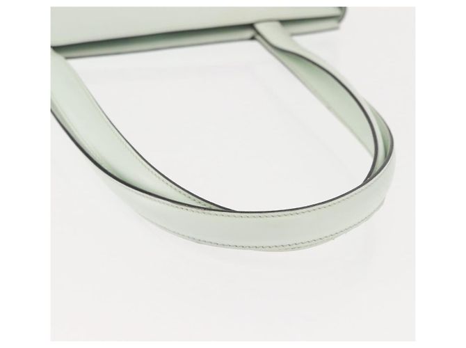 Céline Borsa Tote in pelle argento e bianco Auth 152230 - vista 8