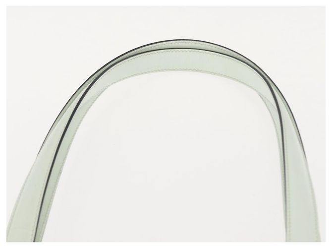 Céline Borsa Tote in pelle argento e bianco Auth 152230 - vista 9