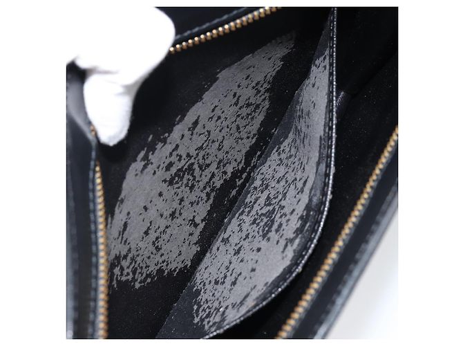 LOUIS VUITTON Pochette Uomo Epi Borsa a Mano Nera M52522 LV Auth 149707 Nero - vista 10