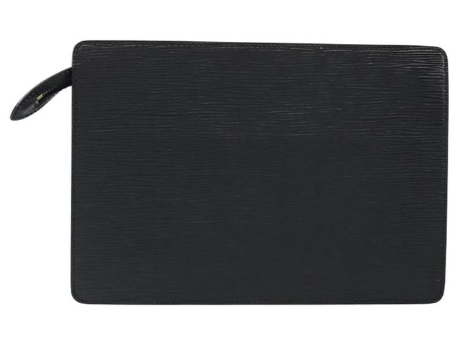 LOUIS VUITTON Pochette Uomo Epi Borsa a Mano Nera M52522 LV Auth 149707 Nero - vista 2