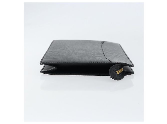 LOUIS VUITTON Pochette Uomo Epi Borsa a Mano Nera M52522 LV Auth 149707 Nero - vista 3