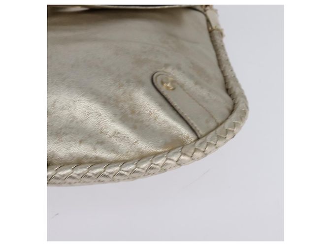GUCCI Borsa a Spalla Intrecciata in Pelle Champagne Oro 167732 Auth BA6203 - vista 15