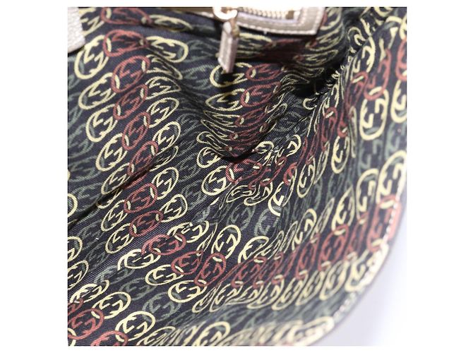 GUCCI Borsa a Spalla Intrecciata in Pelle Champagne Oro 167732 Auth BA6203 - vista 19