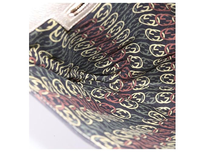 GUCCI Borsa a Spalla Intrecciata in Pelle Champagne Oro 167732 Auth BA6203 - vista 20