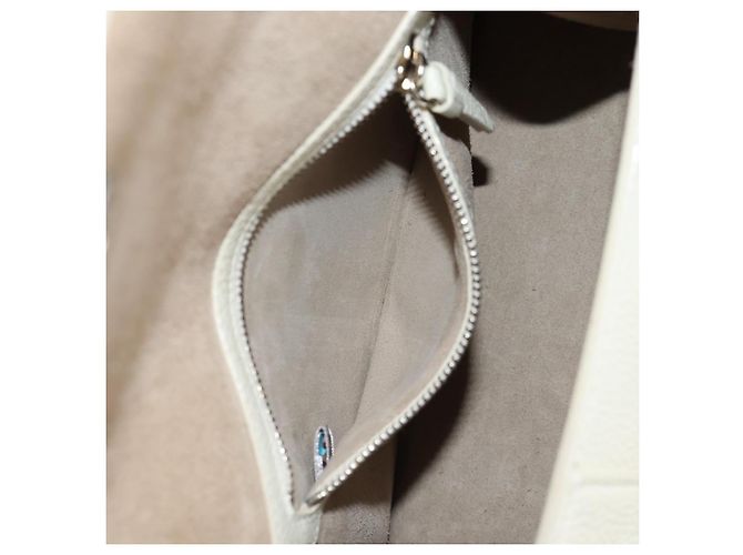 Borsa a mano in pelle Jimmy Choo Studs 2 in 1 Bianco Argento Auth 149491M - vista 28