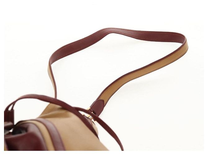 Cartier Borsa a spalla in pelle beige Auth 151907 - vista 14