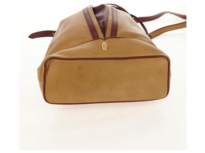 Cartier Borsa a spalla in pelle beige Auth 151907 - vista 5