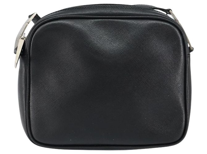 Borsa a Spalla in Pelle Nera Salvatore Ferragamo Auth 151842 Nero - vista 13