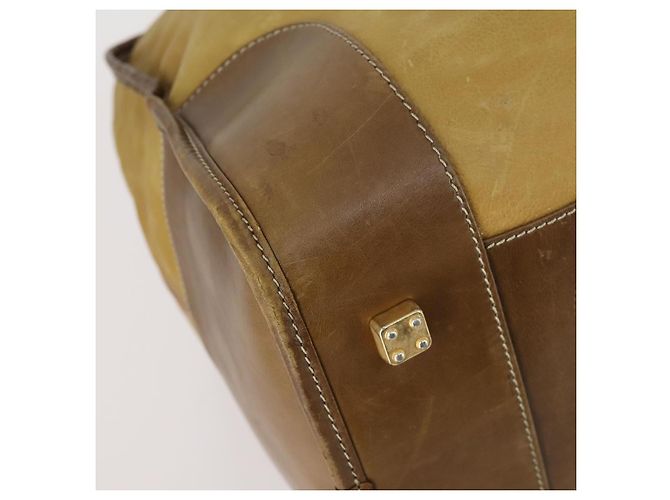 Borsa a mano LOEWE Anagram Amazonas in pelle Beige Gold Auth 151947 D'oro - vista 14