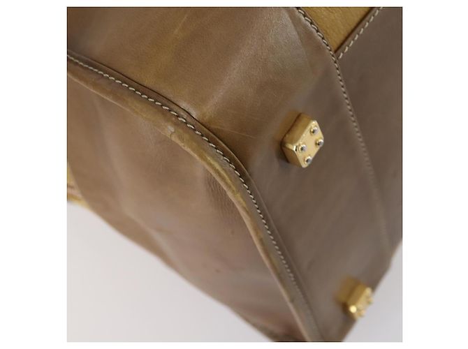 Borsa a mano LOEWE Anagram Amazonas in pelle Beige Gold Auth 151947 D'oro - vista 16