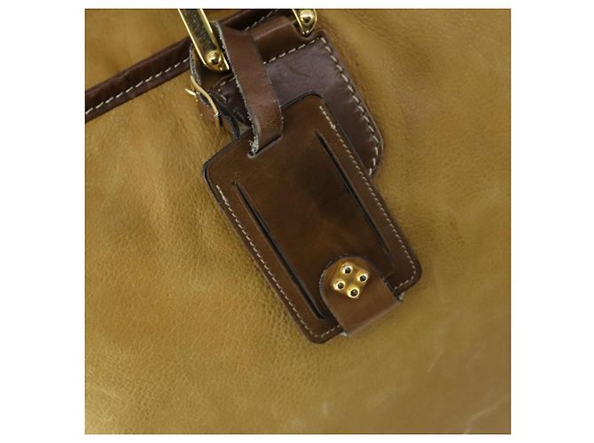 Borsa a mano LOEWE Anagram Amazonas in pelle Beige Gold Auth 151947 D'oro - vista 17