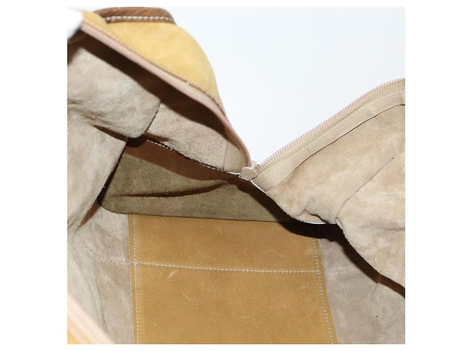 Borsa a mano LOEWE Anagram Amazonas in pelle Beige Gold Auth 151947 D'oro - vista 19