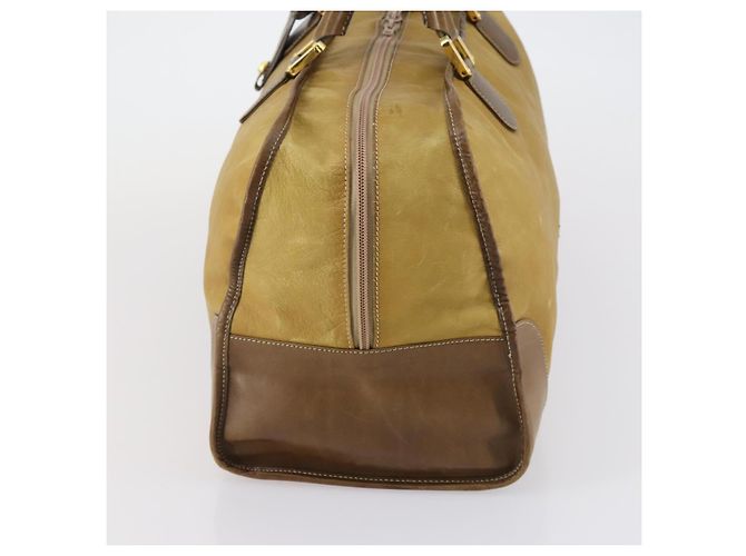 Borsa a mano LOEWE Anagram Amazonas in pelle Beige Gold Auth 151947 D'oro - vista 3