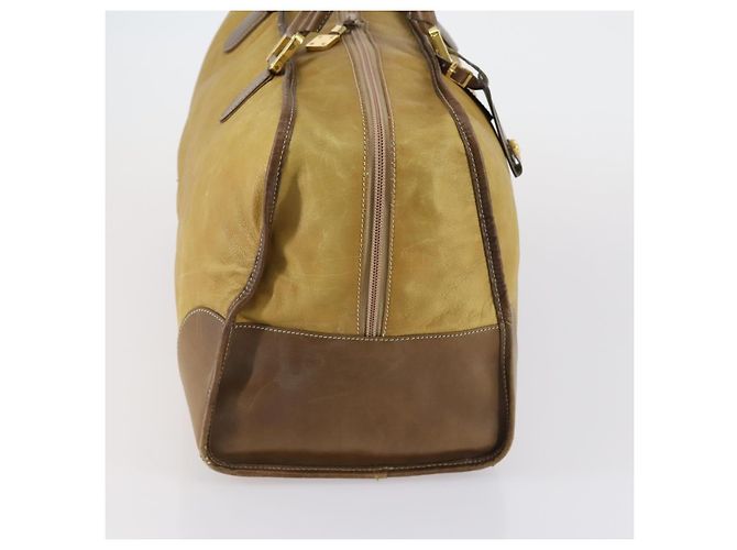 Borsa a mano LOEWE Anagram Amazonas in pelle Beige Gold Auth 151947 D'oro - vista 4