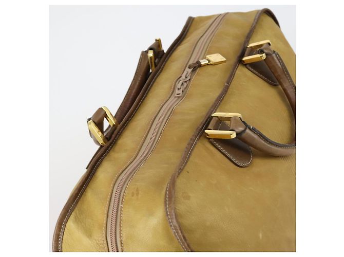 Borsa a mano LOEWE Anagram Amazonas in pelle Beige Gold Auth 151947 D'oro - vista 6