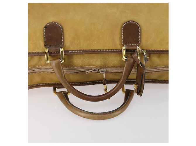Borsa a mano LOEWE Anagram Amazonas in pelle Beige Gold Auth 151947 D'oro - vista 7
