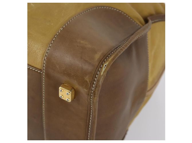 Borsa a mano LOEWE Anagram Amazonas in pelle Beige Gold Auth 151947 D'oro - vista 9