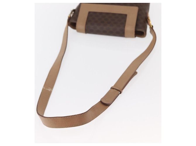 Céline Borsa a spalla circolare in tela Macadam CELINE in pelle PVC marrone oro Auth 153927 D'oro - vista 8