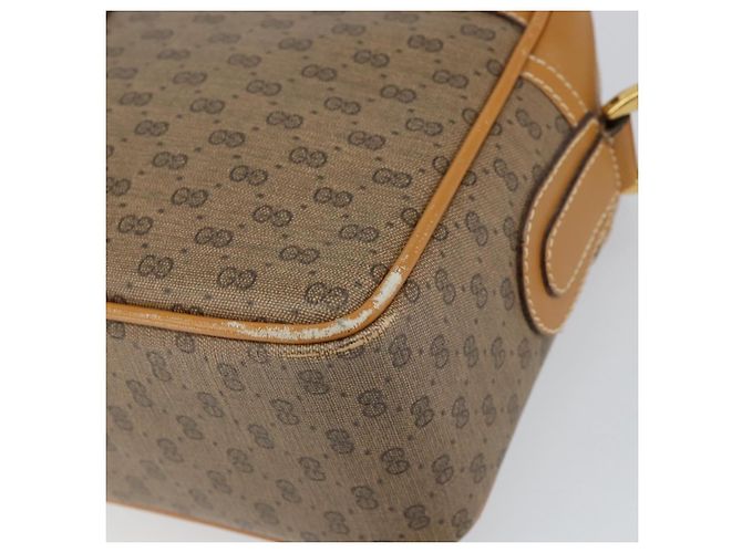 Gucci Borsa a Spalla Micro GG Supreme PVC Beige Oro 001 113 0942 Auth ep12096 D'oro - vista 10