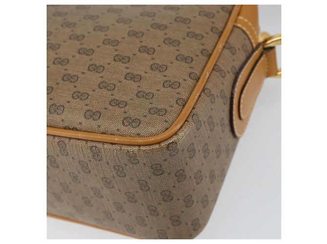 Gucci Borsa a Spalla Micro GG Supreme PVC Beige Oro 001 113 0942 Auth ep12096 D'oro - vista 12