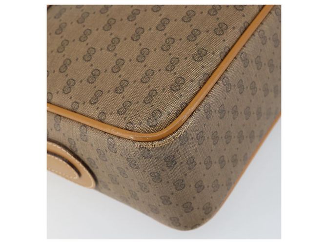 Gucci Borsa a Spalla Micro GG Supreme PVC Beige Oro 001 113 0942 Auth ep12096 D'oro - vista 13