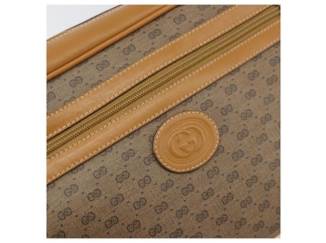 Gucci Borsa a Spalla Micro GG Supreme PVC Beige Oro 001 113 0942 Auth ep12096 D'oro - vista 14