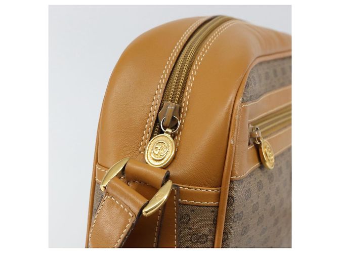 Gucci Borsa a Spalla Micro GG Supreme PVC Beige Oro 001 113 0942 Auth ep12096 D'oro - vista 15