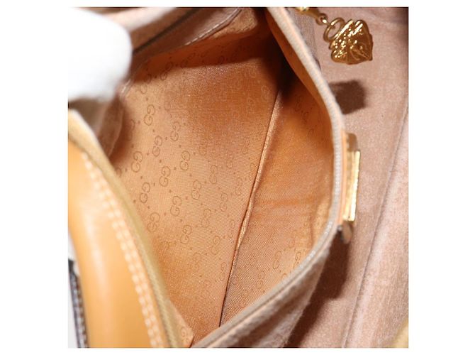 Gucci Borsa a Spalla Micro GG Supreme PVC Beige Oro 001 113 0942 Auth ep12096 D'oro - vista 21