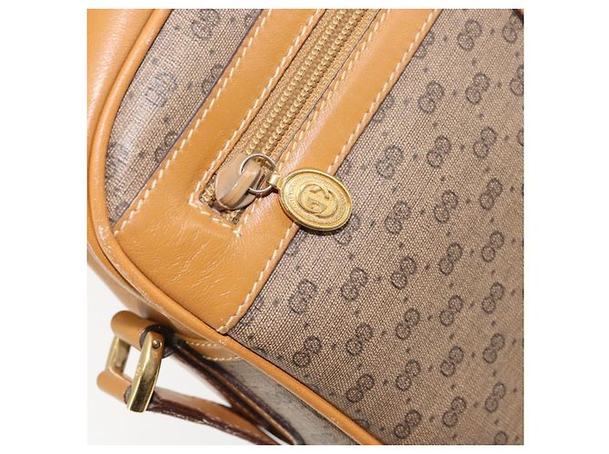 Gucci Borsa a Spalla Micro GG Supreme PVC Beige Oro 001 113 0942 Auth ep12096 D'oro - vista 22