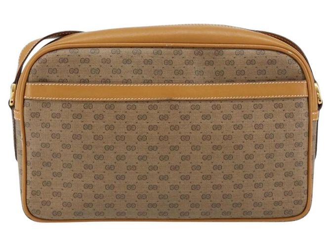 Gucci Borsa a Spalla Micro GG Supreme PVC Beige Oro 001 113 0942 Auth ep12096 D'oro - vista 3