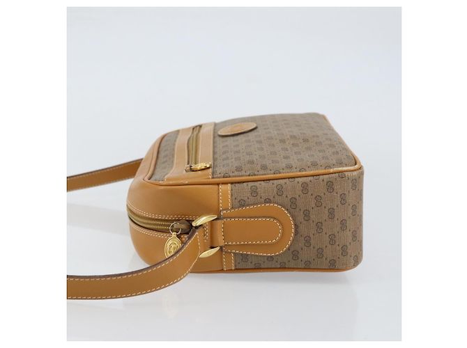 Gucci Borsa a Spalla Micro GG Supreme PVC Beige Oro 001 113 0942 Auth ep12096 D'oro - vista 5