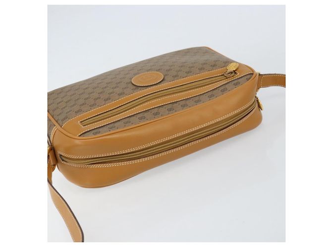 Gucci Borsa a Spalla Micro GG Supreme PVC Beige Oro 001 113 0942 Auth ep12096 D'oro - vista 6