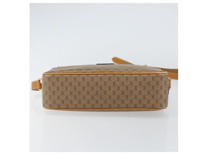 Gucci Borsa a Spalla Micro GG Supreme PVC Beige Oro 001 113 0942 Auth ep12096 D'oro - vista 9