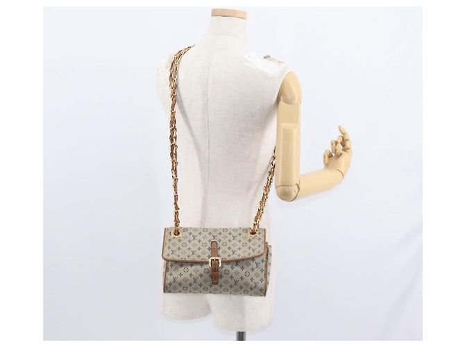 LOUIS VUITTON Bolsa de Ombro Mini Camille com Corrente Monograma Azul M92002 Auth 153870 - vista 24