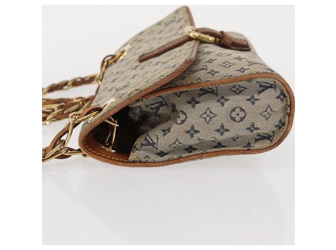 LOUIS VUITTON Bolsa de Ombro Mini Camille com Corrente Monograma Azul M92002 Auth 153870 - vista 4