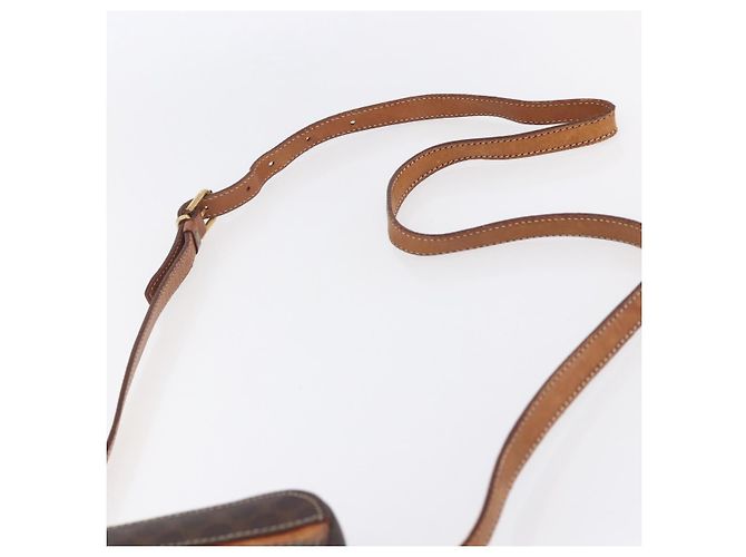 Céline CELINE Macadam Canvas Schultertasche aus PVC-Leder in Braun und Gold Auth ar13775 Golden - Ansicht 8