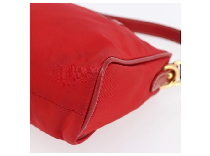 PRADA Borsa a Spalla in Nylon Rossa Oro Auth 154700V Rosso D'oro - vista 10