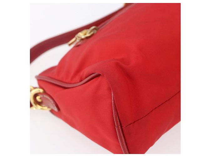 PRADA Borsa a Spalla in Nylon Rossa Oro Auth 154700V Rosso D'oro - vista 13