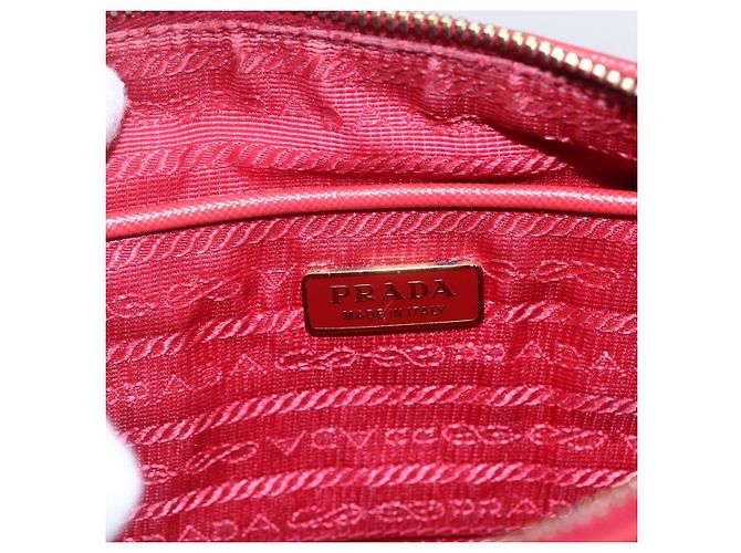 PRADA Borsa a Spalla in Nylon Rossa Oro Auth 154700V Rosso D'oro - vista 16