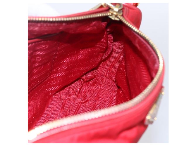 PRADA Borsa a Spalla in Nylon Rossa Oro Auth 154700V Rosso D'oro - vista 18