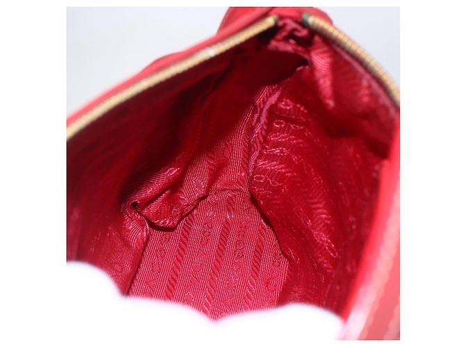 PRADA Borsa a Spalla in Nylon Rossa Oro Auth 154700V Rosso D'oro - vista 19